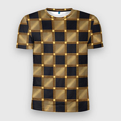 Мужская спорт-футболка Узор в шахматную клетку из квадратов