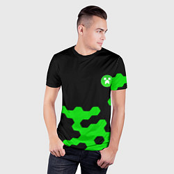 Футболка спортивная мужская Minecraft game creeper, цвет: 3D-принт — фото 2