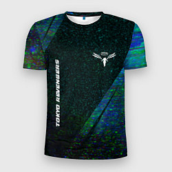 Мужская спорт-футболка Tokyo Revengers glitch blue