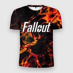 Футболка спортивная мужская Fallout red lava, цвет: 3D-принт