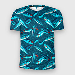Футболка спортивная мужская Рыболовные блесна, цвет: 3D-принт