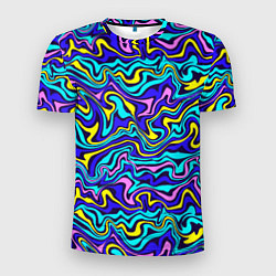 Мужская спорт-футболка Psychedelic multicolored pattern