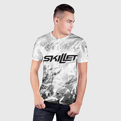 Футболка спортивная мужская Skillet white graphite, цвет: 3D-принт — фото 2