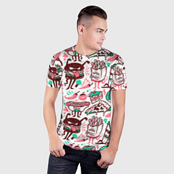 Футболка спортивная мужская Монстры еды, цвет: 3D-принт — фото 2