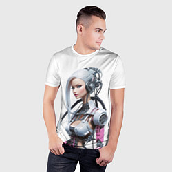 Футболка спортивная мужская Cyber warrior Barbie - ai art fantasy, цвет: 3D-принт — фото 2
