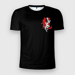 Футболка спортивная мужская Иероглиф - китайский дракон, цвет: 3D-принт