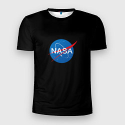 Футболка спортивная мужская Nasa logo space blue, цвет: 3D-принт