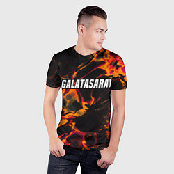 Футболка спортивная мужская Galatasaray red lava, цвет: 3D-принт — фото 2