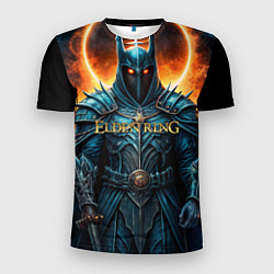 Мужская спорт-футболка Elden Ring рыцарь в черном