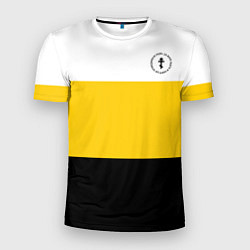 Мужская спорт-футболка За веру царя Николай II крест черный