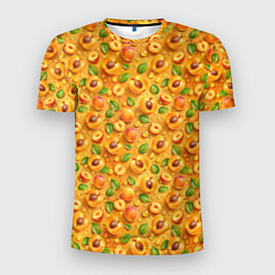 Мужская спорт-футболка Сочные абрикосы паттерн