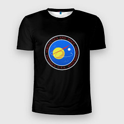 Футболка спортивная мужская NASA космос лого, цвет: 3D-принт