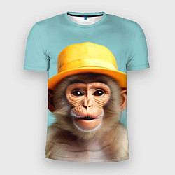 Футболка спортивная мужская Мартышка в шляпе, цвет: 3D-принт