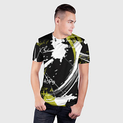 Футболка спортивная мужская Надписи на стене, цвет: 3D-принт — фото 2