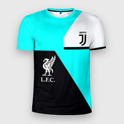 Футболка спортивная мужская Juventus x Liverpool geometry, цвет: 3D-принт