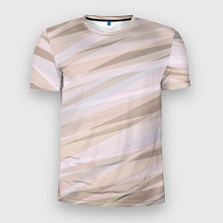 Мужская спорт-футболка Бежевый абстрактные полосы