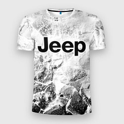 Футболка спортивная мужская Jeep white graphite, цвет: 3D-принт