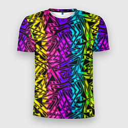 Мужская спорт-футболка Абстрактный узор с геометрической концепцией