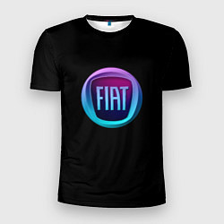 Мужская спорт-футболка FIAT logo neon