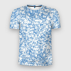 Мужская спорт-футболка Пёстрый бело-голубой