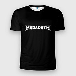 Футболка спортивная мужская Megadeth logo white, цвет: 3D-принт