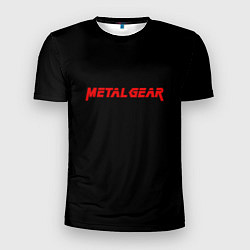 Мужская спорт-футболка Metal gear red logo