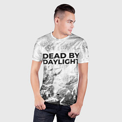 Футболка спортивная мужская Dead by Daylight white graphite, цвет: 3D-принт — фото 2