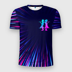 Мужская спорт-футболка Hunter x Hunter neon blast lines