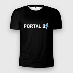 Мужская спорт-футболка Portal 2 logo