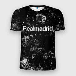Футболка спортивная мужская Real Madrid black ice, цвет: 3D-принт