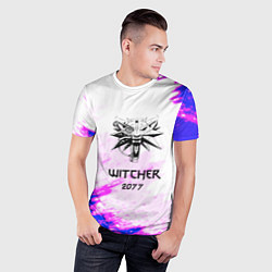 Футболка спортивная мужская The Witcher colors neon, цвет: 3D-принт — фото 2