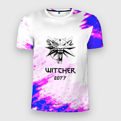 Мужская спорт-футболка The Witcher colors neon