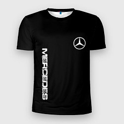 Мужская спорт-футболка Mercedes benz logo white auto