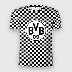 Футболка спортивная мужская Borussia клетка текстура, цвет: 3D-принт