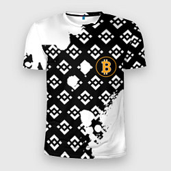 Мужская спорт-футболка Bitcoin pattern binance