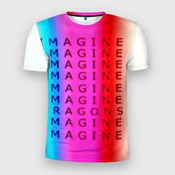 Мужская спорт-футболка Imagine Dragons neon rock