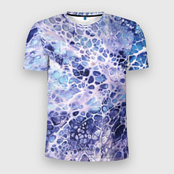 Мужская спорт-футболка Абстракция текстура воды и мрамора