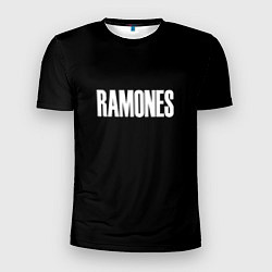 Футболка спортивная мужская Ramones white logo, цвет: 3D-принт