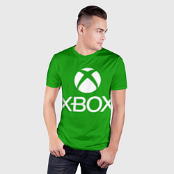 Футболка спортивная мужская X-box logo green, цвет: 3D-принт — фото 2