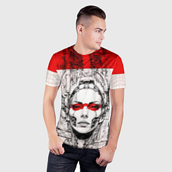 Футболка спортивная мужская Футуристичная женщина-андроид, цвет: 3D-принт — фото 2