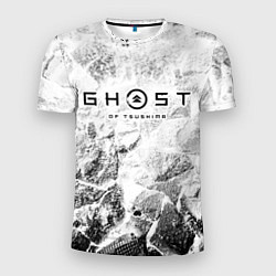 Футболка спортивная мужская Ghost of Tsushima white graphite, цвет: 3D-принт