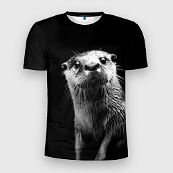 Мужская спорт-футболка Выдра любопытная