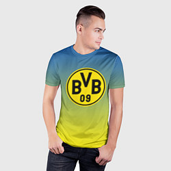 Футболка спортивная мужская Borussia gradient, цвет: 3D-принт — фото 2