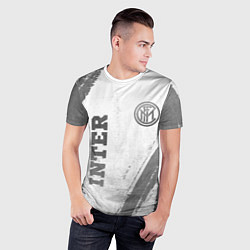 Футболка спортивная мужская Inter - white gradient вертикально, цвет: 3D-принт — фото 2
