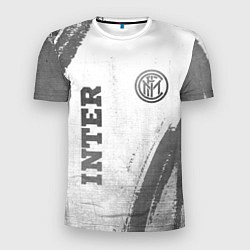 Мужская спорт-футболка Inter - white gradient вертикально