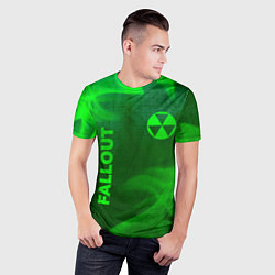 Футболка спортивная мужская Fallout - green gradient вертикально, цвет: 3D-принт — фото 2