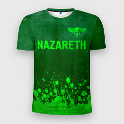 Футболка спортивная мужская Nazareth - green gradient посередине, цвет: 3D-принт