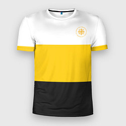 Мужская спорт-футболка Сокрушу пред ним врагов его НИКА 2 желтая