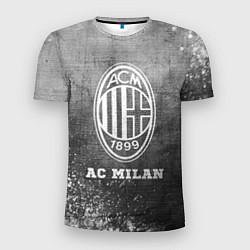 Футболка спортивная мужская AC Milan - grey gradient, цвет: 3D-принт