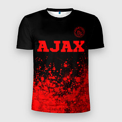 Мужская спорт-футболка Ajax - red gradient посередине